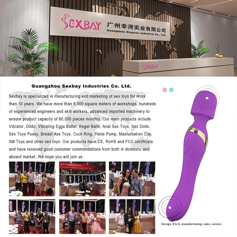 Sexbay Medical Silicone Dual Head Vibrator for Women Sex Toy Wand Massager