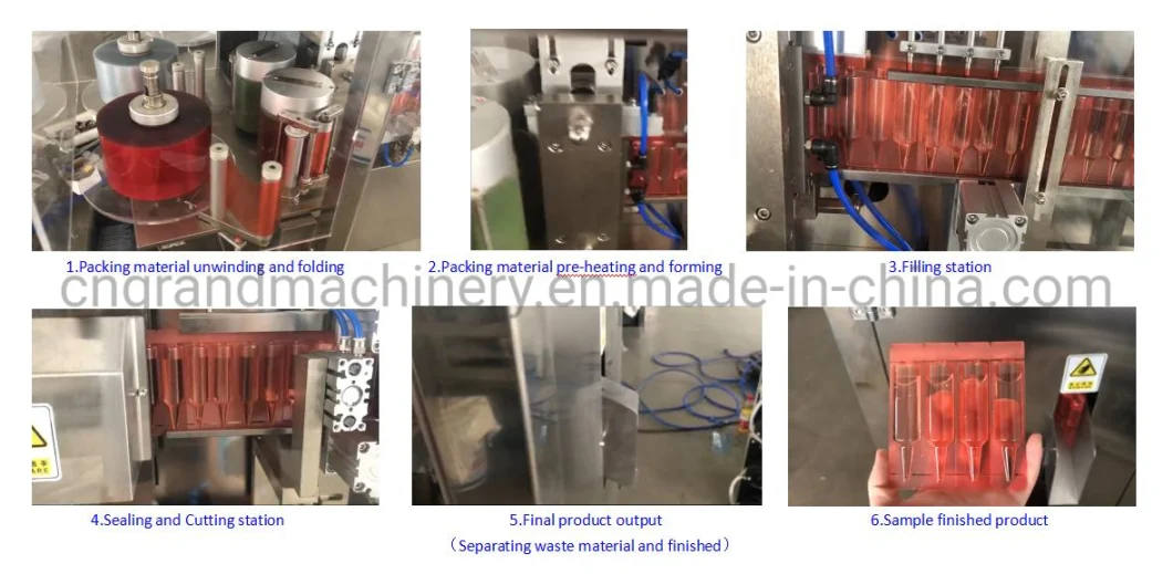 Single Dose Liquid Perfume Filling and Packaging Machine Customized Shape Ggs-118