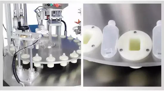 自動効率的な滅菌経口液体水エッセンシャルオイル香水シロップロータリーボトル充填ライン価格6ヘッド磁気ポンプ液体瓶詰め機